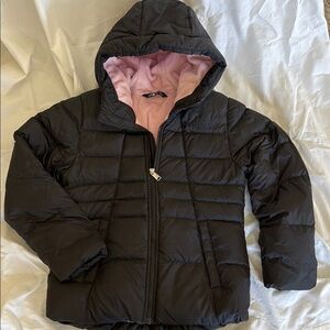 Never worn - North Face Black Puffer Jacket with Pink Lining